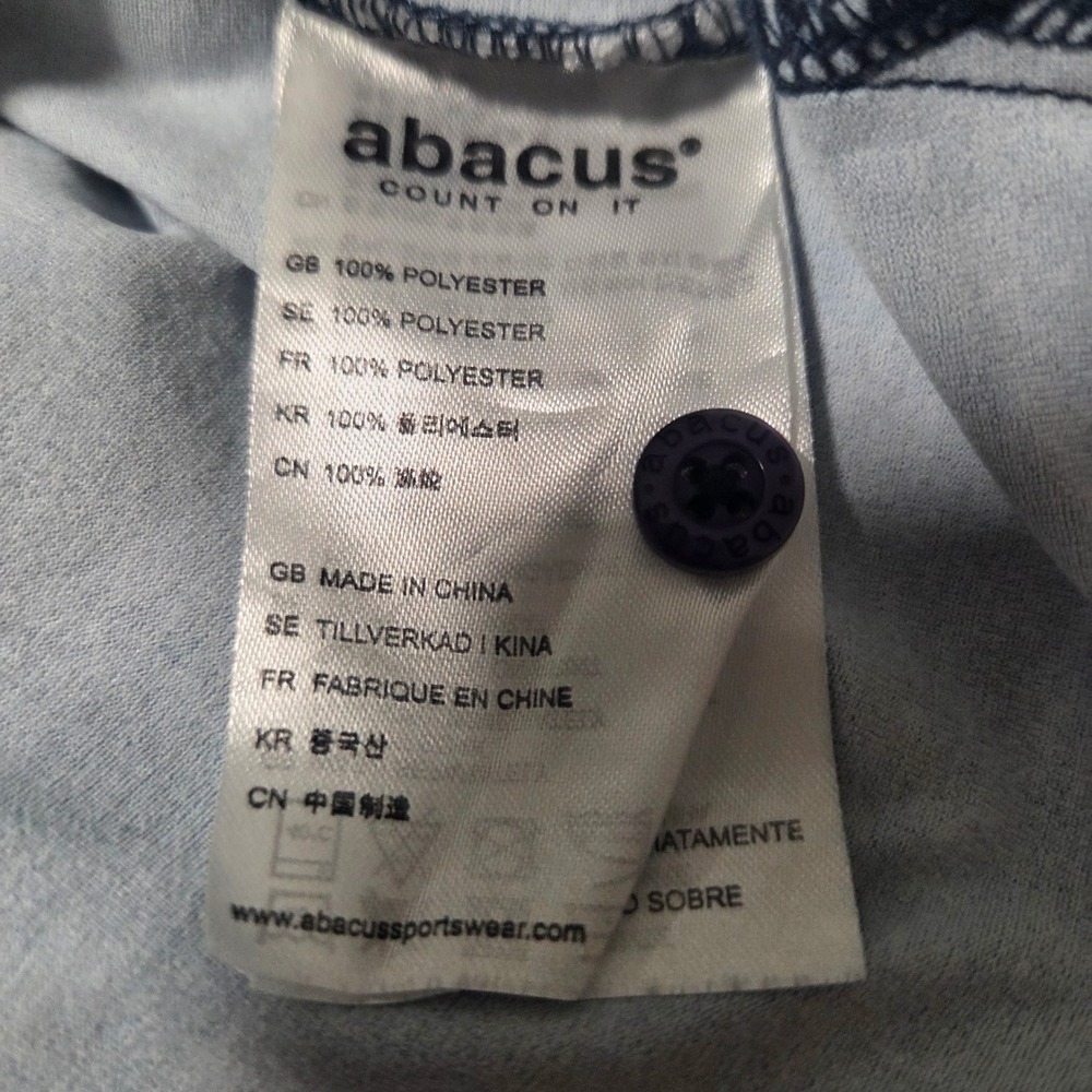 Abacus Womens Blue Camo Golf Polo Shirt St Andrews Short Sleeve Size XS - Picture 6 of 10